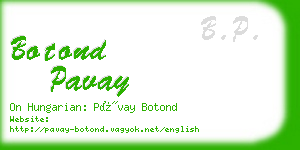 botond pavay business card